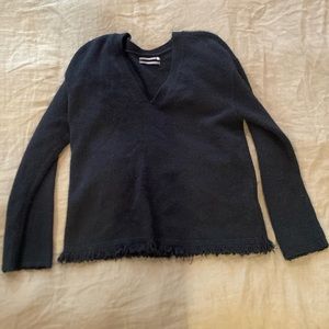 Anthropologie Black V Neck Sweater
